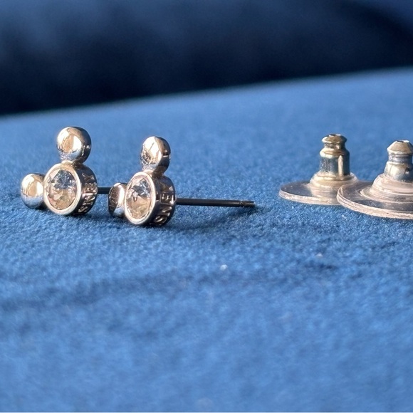 Disney Parks Arriba Bros. Rhodium Mickey Icon Earrings - Picture 3 of 7
